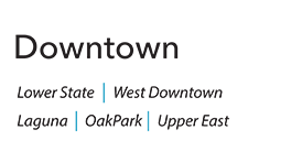 Downtown Neighborhoods: Lower State, West Downtown, Laguna, Oak Park, Upper East